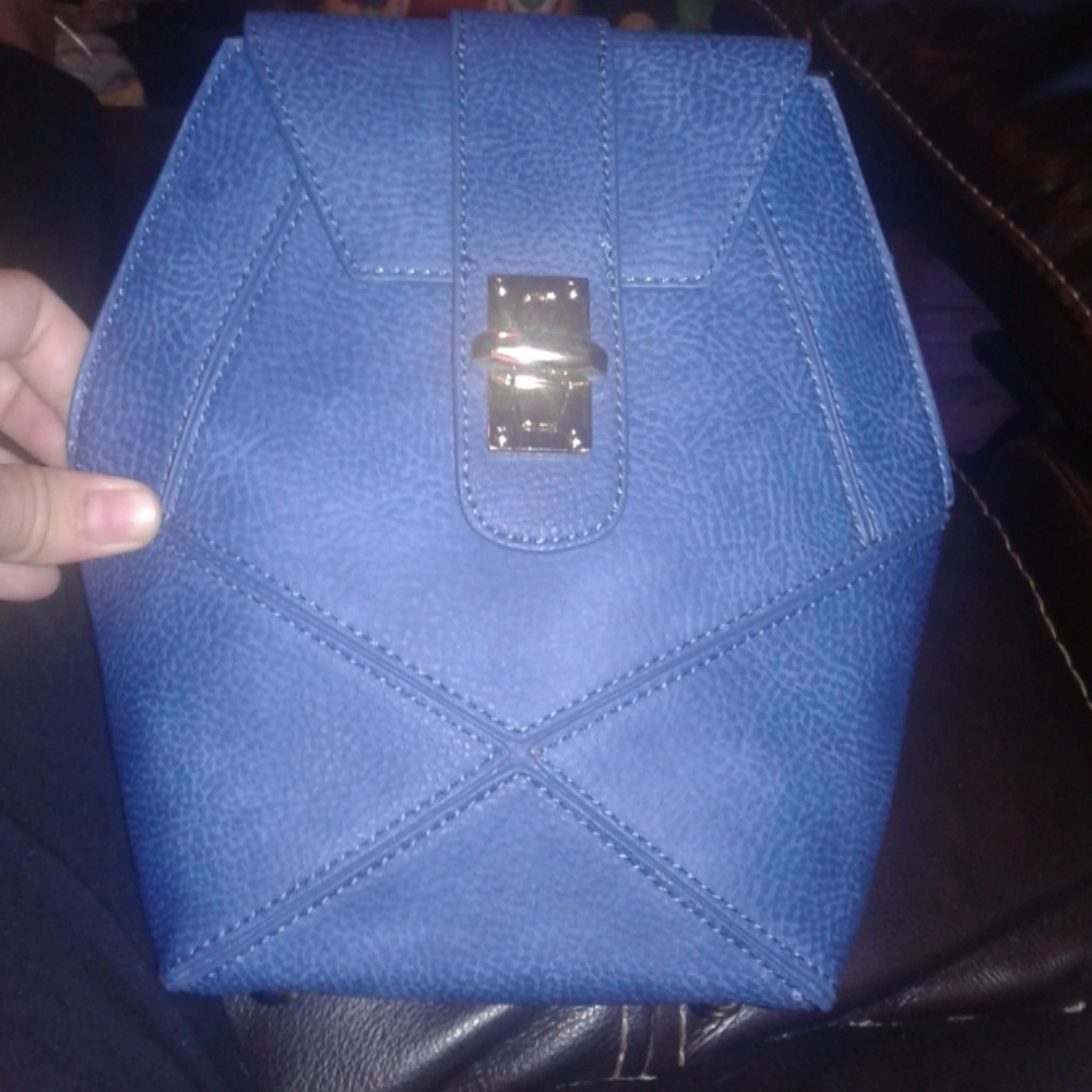 CLEARANCE! Pink Haley Frida Crossbody in Blue - Picture 5 of 6
